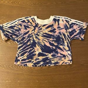 Adidas tie dye crop tshirt